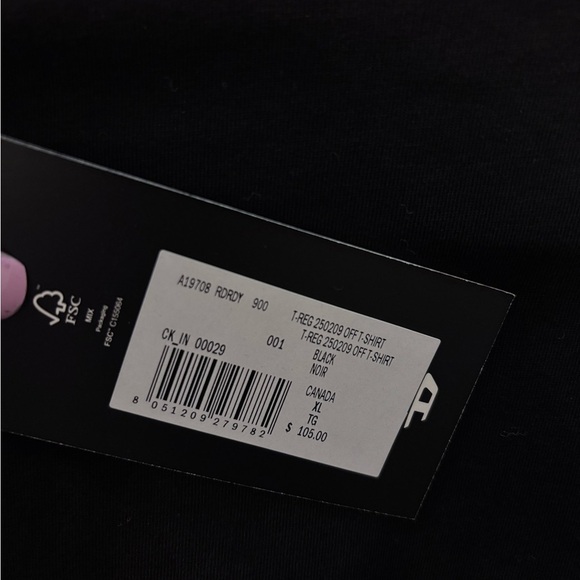 Diesel Black T-Shirt with Red and White Logo - Picture 6 of 6